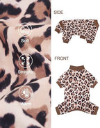 XPUDAC Dog Pajamas for Small Medium Dogs Puppy Clothes Pjs, Leopard Medium - Image 4