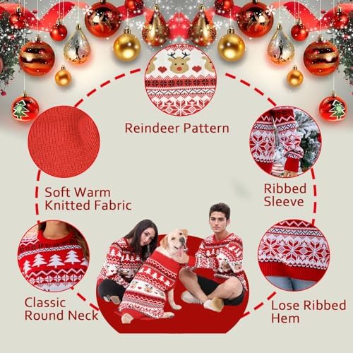 Christmas Matching Dog and Owner Outfits Sweater Clothes,Owner 4XL - Image 7