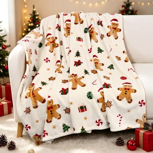 Christmas Gingerbread Throw Blanket for Couch,50x60 Inches - Image 6