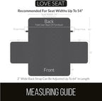 Sofa Shield® Couch Loveseat Covers for Dogs, Reversible Furniture Protector with Strap, Stain and Tear Resistant Cushion Cover, 54 inch Seat, Machine Washable Slipcover Dog Pets Cats, White