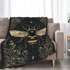 Bee Blanket Bumblebee Animal Throw Blankets Gifts for Girls Boys Kids Bee Lover Soft Cozy Fleece Plush for Couch Sofa Bed 80"x60" - Image 4