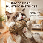 Cat Toys with Rabbit Feather 6 Kicker Fur Interacitve Toy Crinkle - Image 2