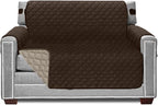 Sofa Shield® Couch Armchair Covers for Dogs, Reversible Furniture Protector with Strap, Stain and Tear Resistant Cushion Cover, 48 inch Seat, Machine Washable Slipcover Pets, Cats, Chocolate Beige