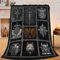 Viking Warrior Blanket for Boys Men Adults Kids Soft Cozy Fleece Vikings Norse Mythology Throw Blankets Gifts Warm Flannel Plush Stuff Lightweight Decorative for Couch Bed Sofa 50"X40" by Unknown