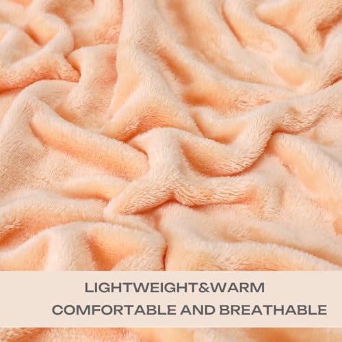 Pink Fleece Plush Throw Blanket 50"x60"for Couch Sofa Fuzzy Cozy Flannel - Image 3