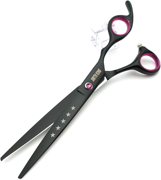 7.0 inches Professional Dog Grooming Scissors Set Straight & thinning & Curved & chunkers 4pcs in 1 Set (with Comb)