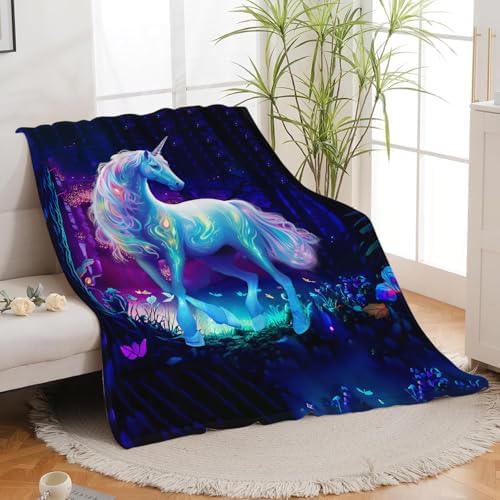 Unicorn Blanket Unicorn Throw Blanket Gifts for Girls Women Kids Adults Super Soft Cozy Plush Fluffy Fuzzy Fleece Blanket Home Decor 40''X50'' - Image 6