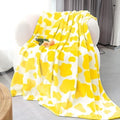 Fleece Blanket Soft Cozy Yellow Throw Blanket 50"x60" Lightweight Decorative Blanket for Couch Bed Yellow Gifts for Teens Girls Women Birthday by IMUKU