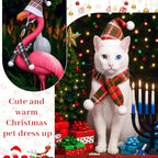 Weewooday 12 Pcs Mini Christmas Santa Hat Scarf Set, Small, Irregular Check - Image 5