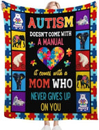 Autism Blanket Autism Puzzle Piece Throw Stuff Gifts 60"x50" - Image 4