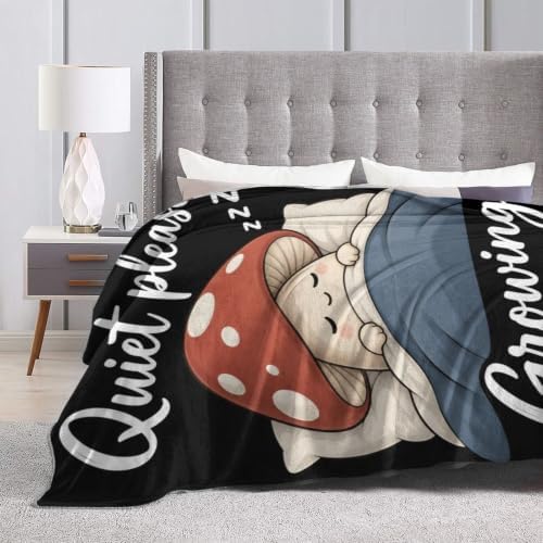 Sleepy Mushroom Blanket Throw Gift for Girls Women 60"X50" - Image 6