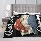 Sleepy Mushroom Blanket Throw Gift for Girls Women 60"X50" - Image 6