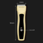 Cordless Pet Trimmer for Dogs & Cats – Rechargeable Grooming Clipper with Detachable Metal Blade, Low-Noise Motor, Supports Optional Blade Lengths (Parent) (Yellow, Combs Bundle)