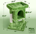 Yaheetech 23.5in Small Low-Profile Cat Tree Condo with Scratching Posts - Image 3