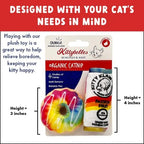 Huxley & Kent Plush Catnip Cat Toy 2pk, Donut & Kitty Klaw Passion Fruit - Image 3