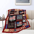 Veteran Blanket American Flag Throw Blanket Veterans Day Gifts for Men Women Adults Super Soft Cozy Plush Fluffy Fuzzy Fleece Blanket Home Decor 40''X50'' - Image 3