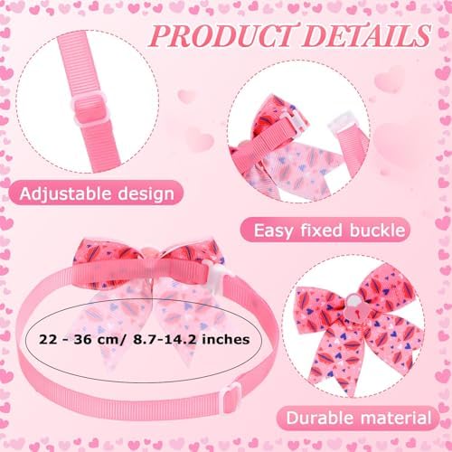 Huhumy 50 Pcs Valentine's Dog Bow Ties Valentine's Dog Collars Bulk - Image 4