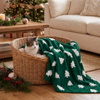 Horaldaily Christmas Green Trees Shape 3D Textured Pets Blanket 20x30 - Image 3