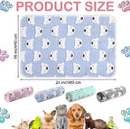 Reginary 4 Pcs Guinea Pig Fleece Cage Liners, Bear Pattern, 24 x 16 Inch - Image 2