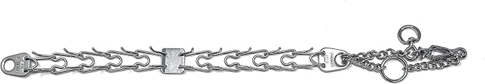 Herm Sprenger Dog Training Collar with Quick Release Buckle Ultra-Plus Chrome Plated Steel Training Collar Made in Germany 2.25mm x 16in Small