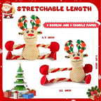 Christmas Squeaker Dog Toys Interactive Durable Dog Chew Toys Reindeer Plush Toy for Puppy Small Dogs Medium Dogs and Large Dogs Birthday - Image 3