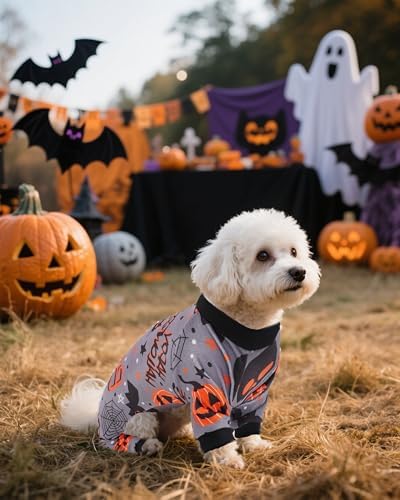 PET SHOW 4 Pack Halloween Fleece Dog Pajamas Warm for Extra Small Dogs - Image 7