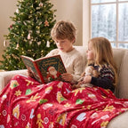 BEDELITE Red Gingerbread Christmas Twin Blanket for Decor & Gift, 60"x80" - Image 6