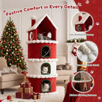 LUCKLIFE 60" Christmas Cat Tree,Multi-Level Condo Tower - Image 5