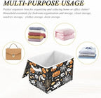 Bolaz Storage Bins with Lids and Handles,Halloween Seamless Pumpkins Spider Web Storage Box Basket with Cover Collapsible Organizer Containers for Home Closet, Shelves - Image 7