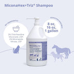MiconaHex+Triz Shampoo for Dogs, Cats and Horses, Gallon | Antibiofilm, Moisturizing; Packaging May Vary