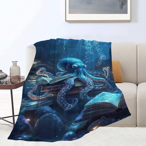 Octopus Throw Blanket Ocean Octopus Stuff Gifts for Kids Girls Boys Adults Women Man Soft Cozy Warm Plush Fluffy Fuzzy Fleece Blanket Decor 40''X50'' - Image 3