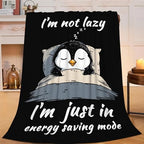 Penguin Blanket for Girls Women Boys Men Adults Kids Soft Cozy Fleece Sleeping Penguin Throw Blankets Gifts Warm Flannel Plush Lightweight Decor for Couch Bed Sofa 60"X50" by Unknown