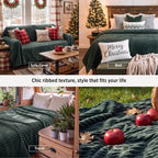 Bedsure Soft King Size Blankets for Bed Christmas Green "108"x90" - Image 4