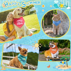 100 Pcs Dog Bandana Bulk with Sayings Summer Pet Triangle Scarf Bibs Washable Puppy Kerchief Adjustable Grooming Supplies for Small Medium Large Dog Cat Costume Accessories - Image 2