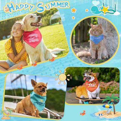 100 Pcs Dog Bandana Bulk with Sayings Summer Pet Triangle Scarf Bibs Washable Puppy Kerchief Adjustable Grooming Supplies for Small Medium Large Dog Cat Costume Accessories - Image 2