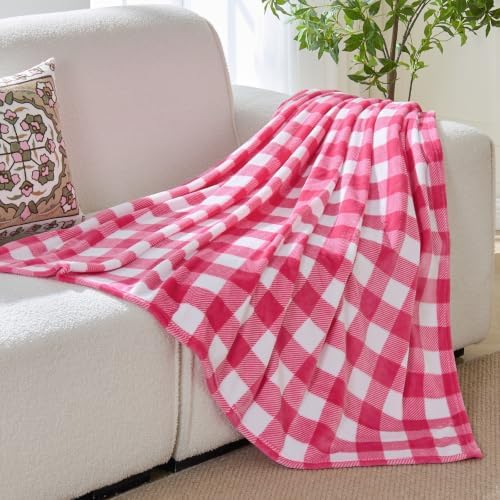 BEDELITE Buffalo Plaid Flannel Fleece Twin Blanket for Couch & Bed by BEDELITE