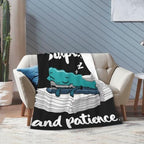Sleepy Stapler Blanket Throw Gift for Girls Women 60"X50" - Image 2