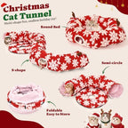 YITAHOME 58.2in Christmas Cat Tree with Cat Tunnel - Image 5
