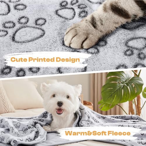 Luciphia Dog Blanket 3 Pack, Soft Cozy Fleece Throw for Puppy Cat,30"x20" - Image 5