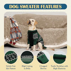 ROZKITCH XXXL Dog Sweater for Extra Large Dog Sweaters with Front Legs, Super Warm Knit Fleece Fair Isle Sweater for Boxer Golden Retriever Labrador Green 3XL - Image 3