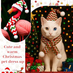 Weewooday 12 Pcs Mini Christmas Santa Hat Scarf Set, Small, Ripple Style - Image 6