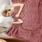 Bedsure Soft Queen Size Blanket for Bed Dusty Pink 90"x90" - Image 4