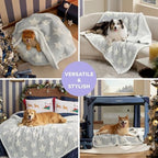 LE SURE Waterproof Dog Blankets for Medium Dogs Cute 3D Jacquard,30x40 - Image 5