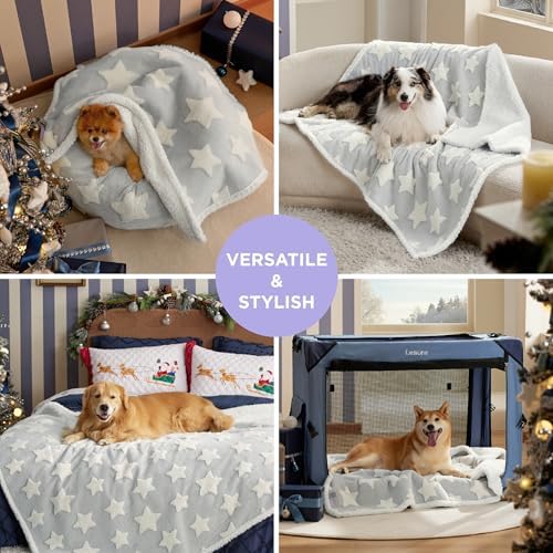 LE SURE Waterproof Dog Blankets for Small Dogs Cute Cozy 3D Jacquard,25x35 - Image 5