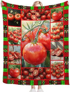 Tomato Blanket for Girls Women Adults Kids Soft Cozy Fleece Healthy Fruits Vegetables Throw Blankets Gifts Warm Flannel Plush Lightweight Decor for Couch Bed Sofa 80"X60" - Image 5