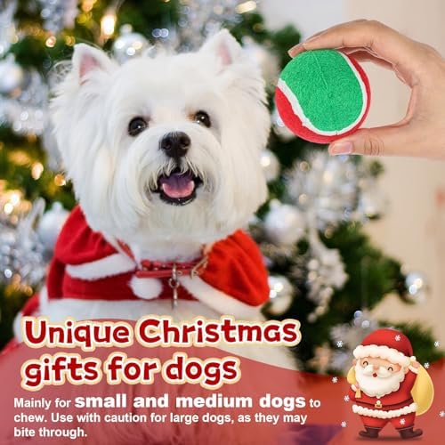 Shappy 2 Sets 8 Pcs Christmas Dog Stocking Toys with Squeaky Dog Toys, Santa Cane, Tennis Ball, Xmas Tree, Rope, Bone, Xmas Stocking Pet Set, Interactive Pet Gifts - Image 5