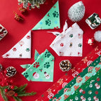Preboun 50 Pcs Chriastmas Paw Print Dog Bandanas Bulk, Xmas Party - Image 5