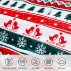 Gogreen Cozy Blanket Printed Throw Christmas Blanket - 300 GSM Fleece Blanket Throw Size for Home Decoration, Ultra Soft Blanket (Throw - 50" x 60") - E - Image 5