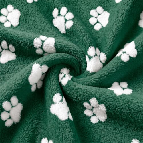 Horaldaily Christmas Green Dog Paw Shape 3D Textured Throw Blanket 60x80 - Image 6