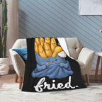 Sleepy Fries Blanket Throw Gift for Girls Women 80"X60" - Image 2